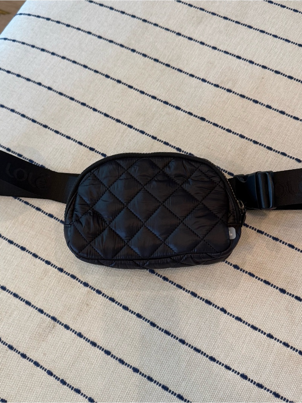 Lole Black Nylon Belt Strap Bag